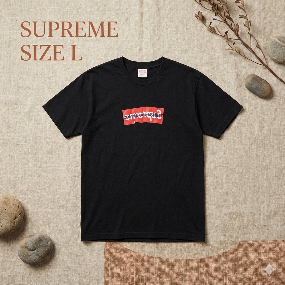 Supreme CDG Archive Split Box Logo Tee Shirt Men L